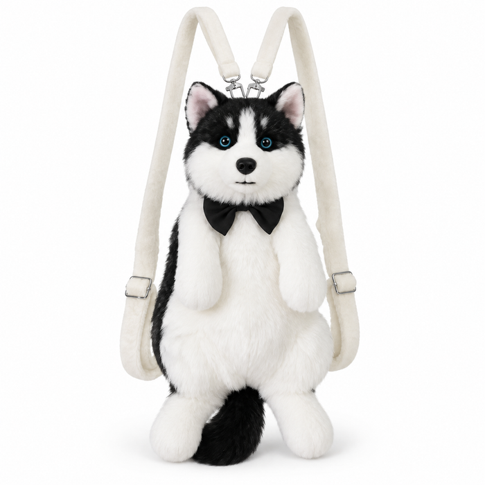 Husky | Plush backpack front view