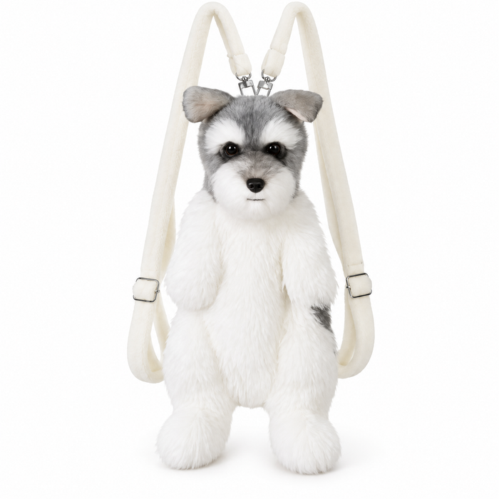 Schnauzer | Plush backpack front view